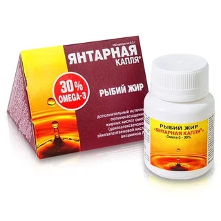 Рыбий жир янтарная капля 100 шт