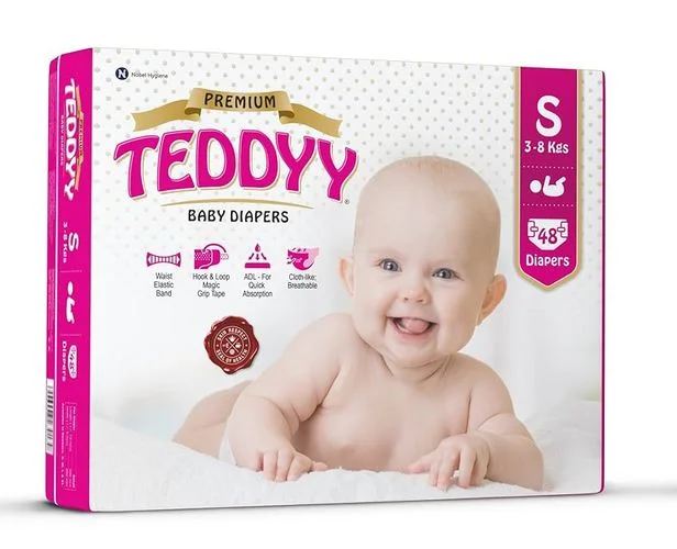 Подгузники Teddyy Premium детские р S (3-8 кг) 48 шт