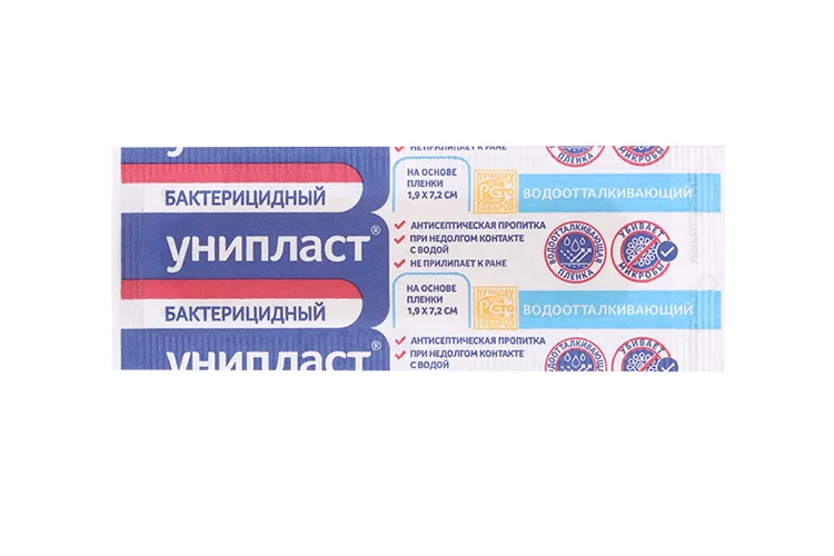 Пластырь Унипласт бактерицид влагост 1,9×7,2 см