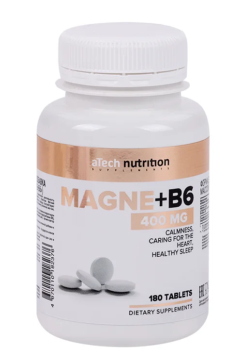 Магне+B6 aTech Nutrition 500 мг 180 шт таблетки