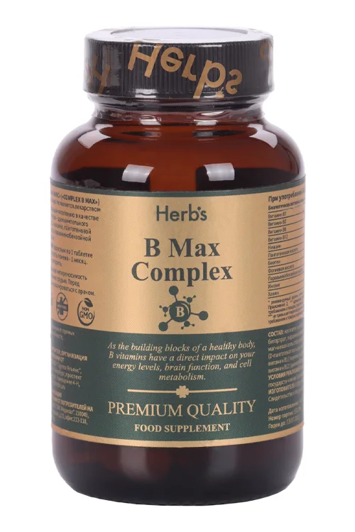 Комплекс витаминов B MAX Herbs 0,39 гр 60 шт таблетки