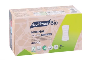 Прокладки Vuokkoset Bio normal гигиенич ежедн без крылышек 26 шт
