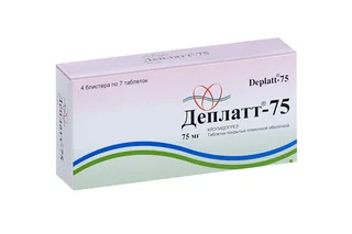 Деплатт-75 75 мг 28 шт таблетки покрытые пленочной оболочкой