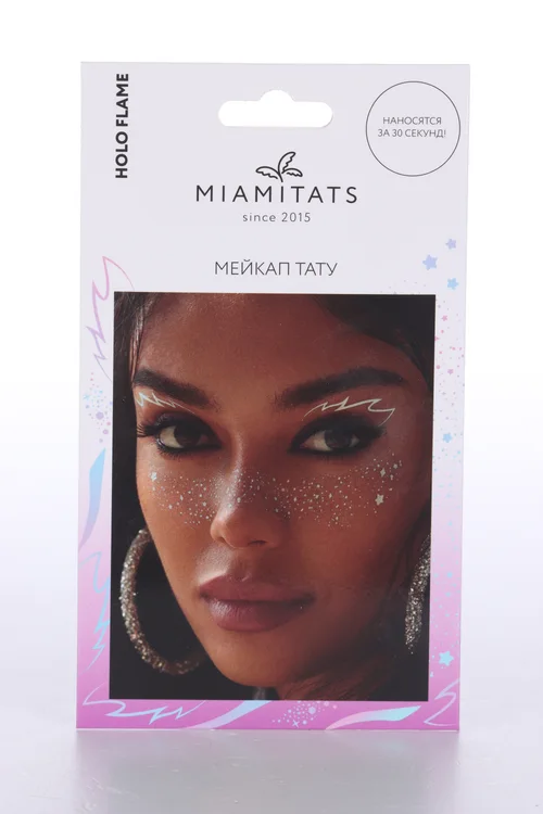 Набор переводных тату Miamitats Face Tattoo Holo flame (2883)