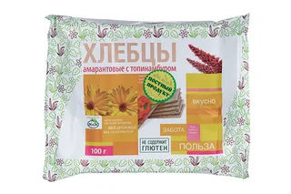 Хлебцы Di&Di амарантовые с топинамбуром без глютена 100 гр