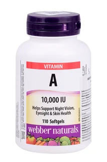 Витамин А 10000 ме Webber Naturals 200 мг 110 шт капсулы