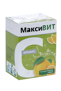 Аскорбиновая кислота Витамин С Максивит 16 гр 10 шт порошок со вкусом лимона