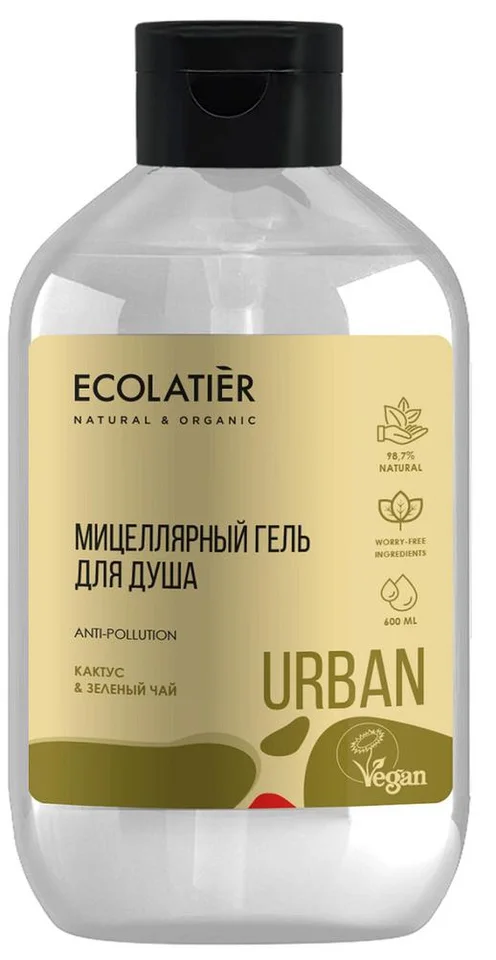 Мицеллярный гель для душа кактус & зеленый чай 600 мл Ecolatier