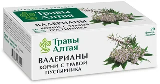 Валерианы корни с пустырником серии Алтай 1,5 гр 20 шт
