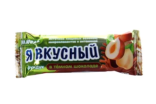 Батончик мюсли Я вкусный фундук в темном шоколаде 25 гр