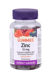 Цинк 15 мг Webber Naturals 2 635 мг 60 шт мармелад жевательный