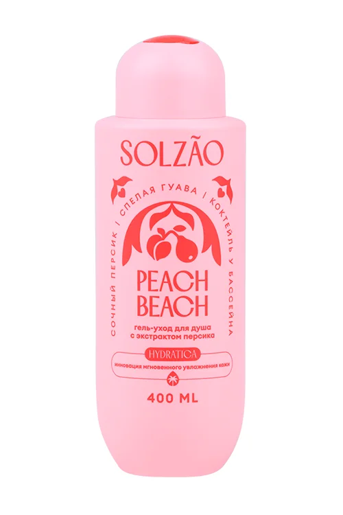 Гель-уход Solzao Peach Beach для душа с экстрактом персика 400 мл (4603014028884)