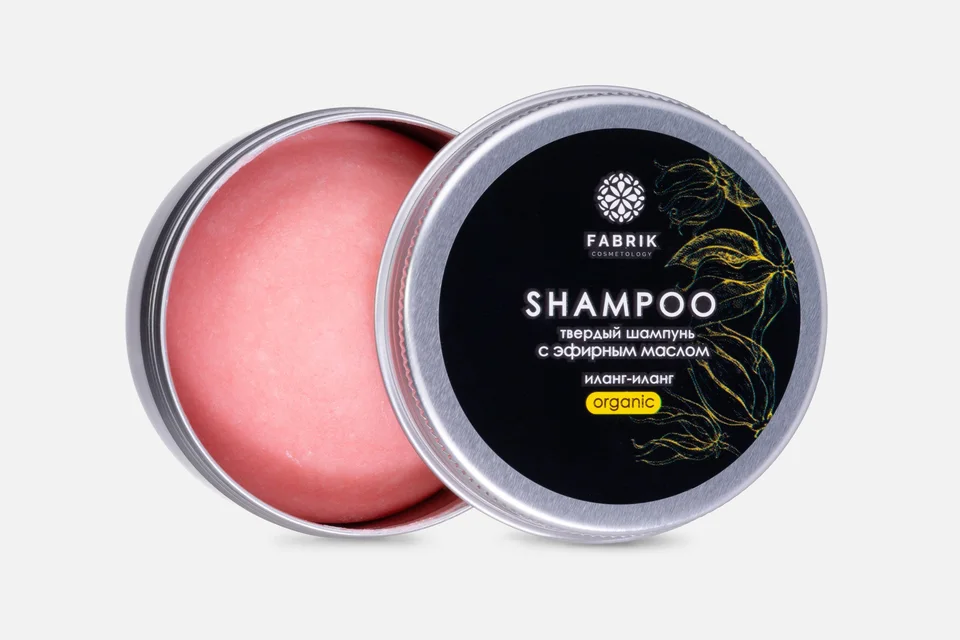 Шампунь твердый для волос с эфирным маслом "Иланг-иланг" 55 гр Fabrik Cosmetology