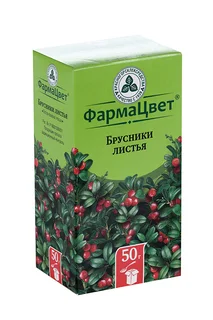 Брусники лист ФармаЦвет 50 гр сырье растительное измельченное