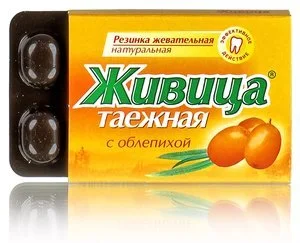 Таежная смолка жев. резинка Живица №5 (облепиха)