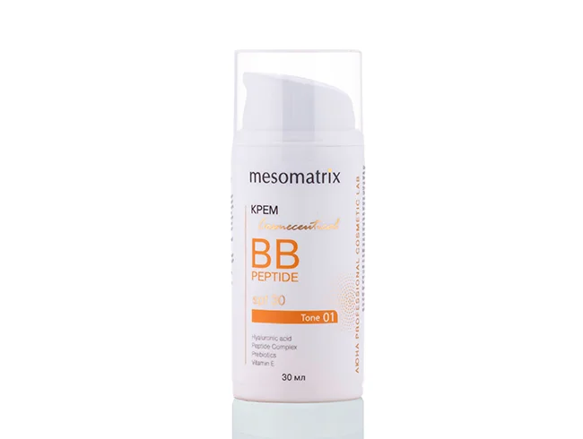 Крем BB SPF 30 тон 1 с пептидами гиалуроновой кислотой и пребиотиками Mesomatrix 30 мл