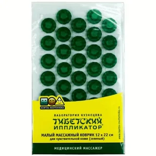 Массажер Тибетский Аппликатор На Мягкой Подложке 12×22 см Зеленый