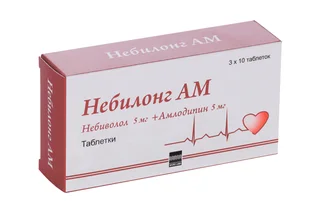 Небилонг АМ 5 мг+5 мг 30 шт таблетки