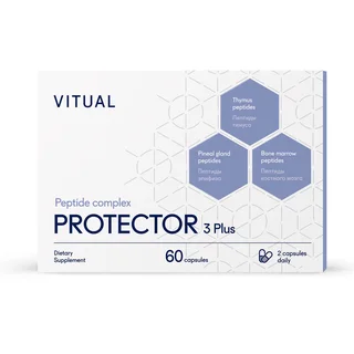 Комплекс пептидов Протектор 3 Плюс (Protector 3 Plus), 200 мг, 60 капсул, Vitual