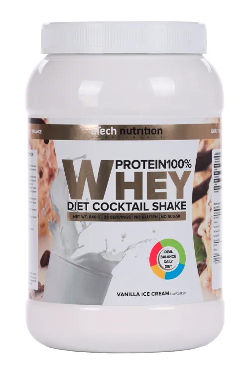 Whey Protein 100% aTech Nutrition ванильное мороженое 840 гр