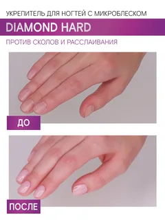 Укрепитель для ногтей с микроблеском Luxvisage Diamond Hard против сколов и расслаивания 9 гр