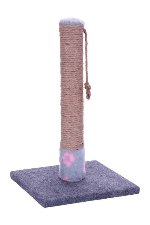 Когтеточка-столбик Чистый котик №9 игрушка на резинке джут 35×35×49 см