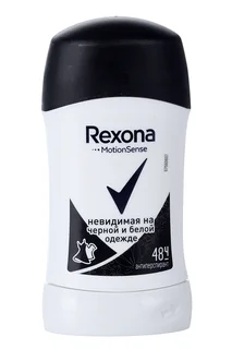 Антиперспирант-карандаш Rexona невидимая на черной / белой одежде 48 ч 40 мл