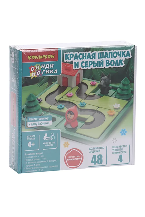 Игра-головоломка Bondibon развивающая Красная шапочка / серый волк