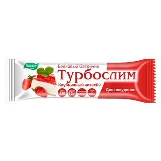 Турбослим клубничный чизкейк для контроля веса батончик 50 гр