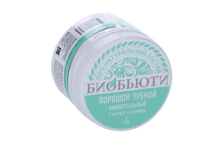 Зубная порошок Биобьюти 4 Универсальный с мятой 50 гр