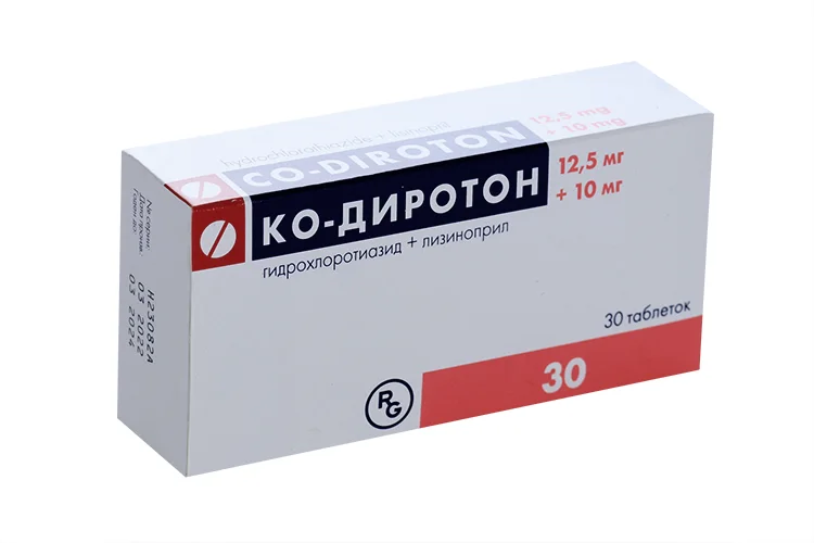 Ко-Диротон таблетки 12.5+10 мг 30 шт