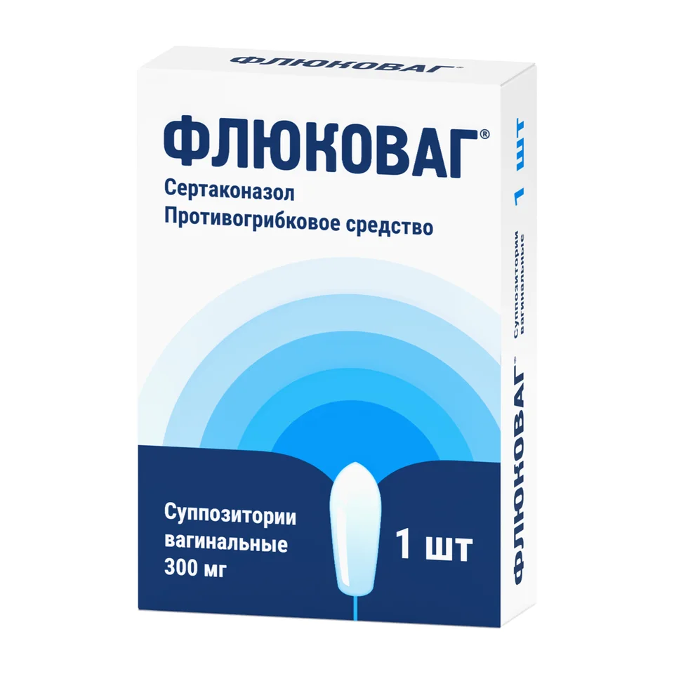 Флюковаг суппозитории 300 мг 1 шт
