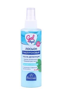 Лосьон Floresan двухфазный гиалурон с азуленом и эфир маслом мяты п/депиляции 200 мл