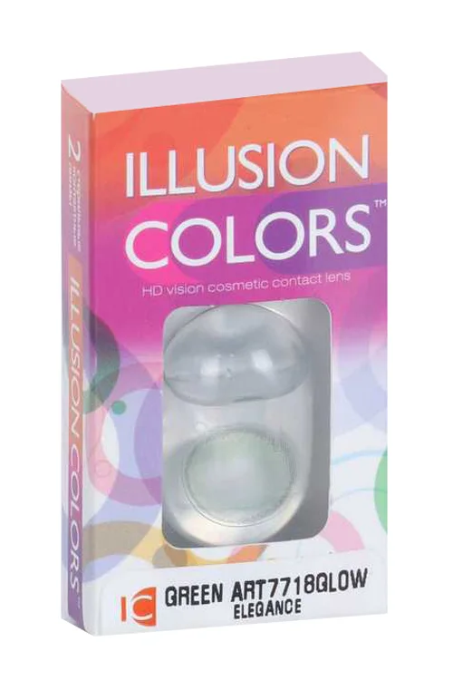 Линзы Illusion colors el blue Glow контактные -2,5/14,0/8,6/2 шт