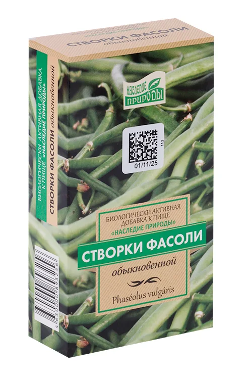 Фасоли обыкновенной плодов створки Наследие природы 50 гр створки 50 г