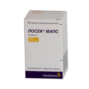 Лосек таблетки 20 мг 14 шт