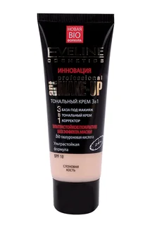Крем Eveline art Make-up professional тональный 3в1 слоновая кость 30 мл