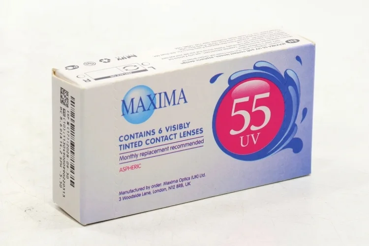 Линзы Maxima 55 UV контактные R 8,6 DIA 14,2 (диоптрия -5,5) 6 шт