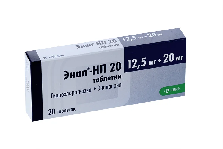 Энап таблетки 12.5+20 мг 20 шт