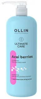Шампунь Ollin Professional Ultimate Care для окраш волос с экстракт ягод асаи, 1 000 мл