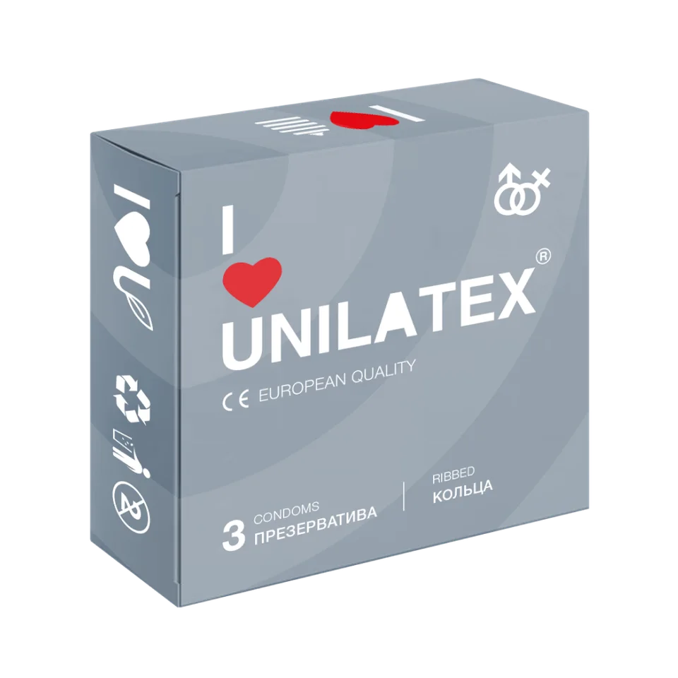 Презервативы Unilatex Ribbed 3 шт