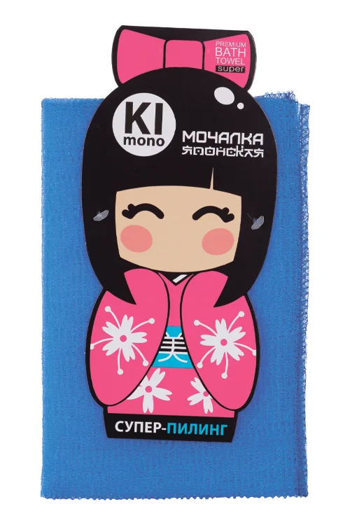 Мочалка-полотенце Kimono голубой
