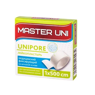 Лейкопластырь Мастер Юни Катушка 1 см × 500 см На Нетканой Основе
