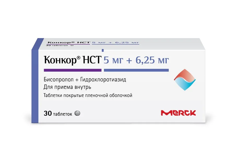 Конкор таблетки 5+6.25 мг 30 шт