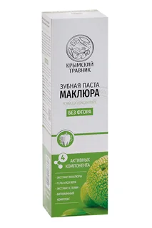 Зубная паста Крымский Травник Маклюра без фтора, 100 г