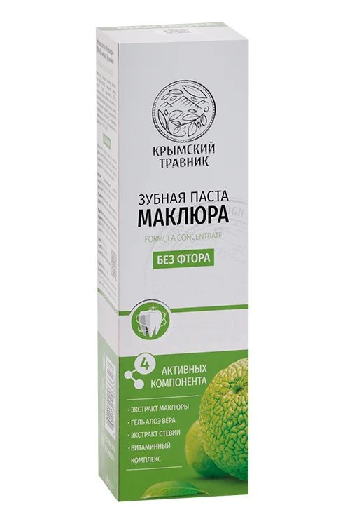 Зубная паста Крымский Травник Маклюра без фтора, 100 г