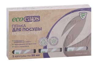 Пенка Flexfresh EcoCaps белый чай для мытья посуды 50 мл 3 шт концентрат