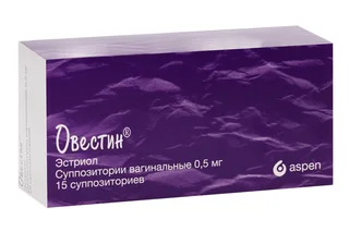 Овестин 0,5 мг 15 шт суппозитории вагинальные