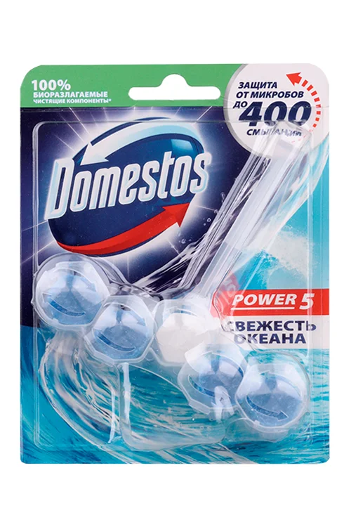 Блок туалет Domestos Свежесть океана 55 гр