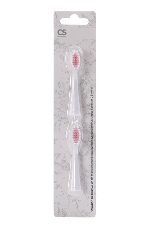 Насадки 2 белый / красный к электрич зубная щетке CS Medica SonicMax CS-167-W